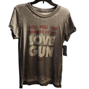 Recycled Karma Kiss Gray Tee Size XS NWT